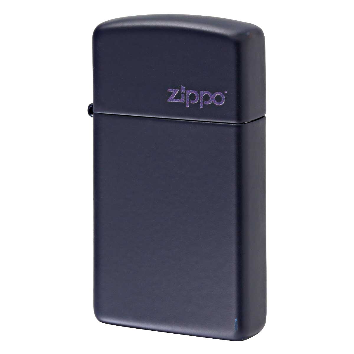 Zippo ジッポー スリム ネイビー マット ジッポ ロゴ SLIM Navy Matte Zippo Logo 1639ZL メール便可