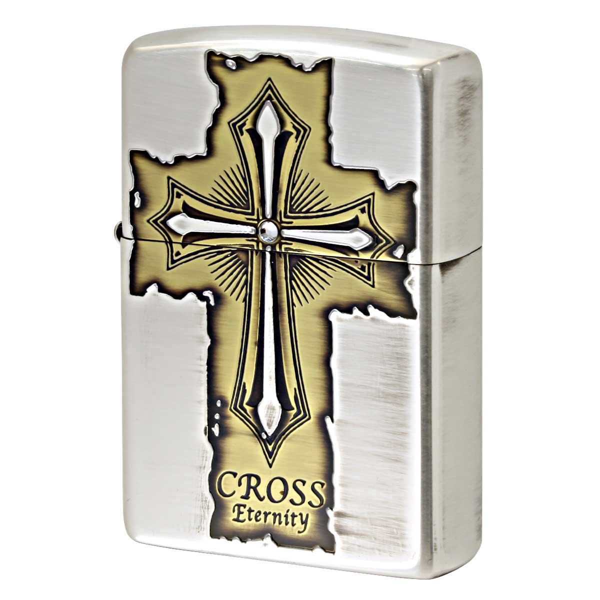 Zippo ジッポー クロス 十字架 アンティーク調 Cross Tear Off ティアオフ 20TOCR-SVB メール便可