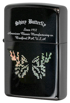 Zippo ジッポー レインボーバタフライシリーズ DT-BK メール便可