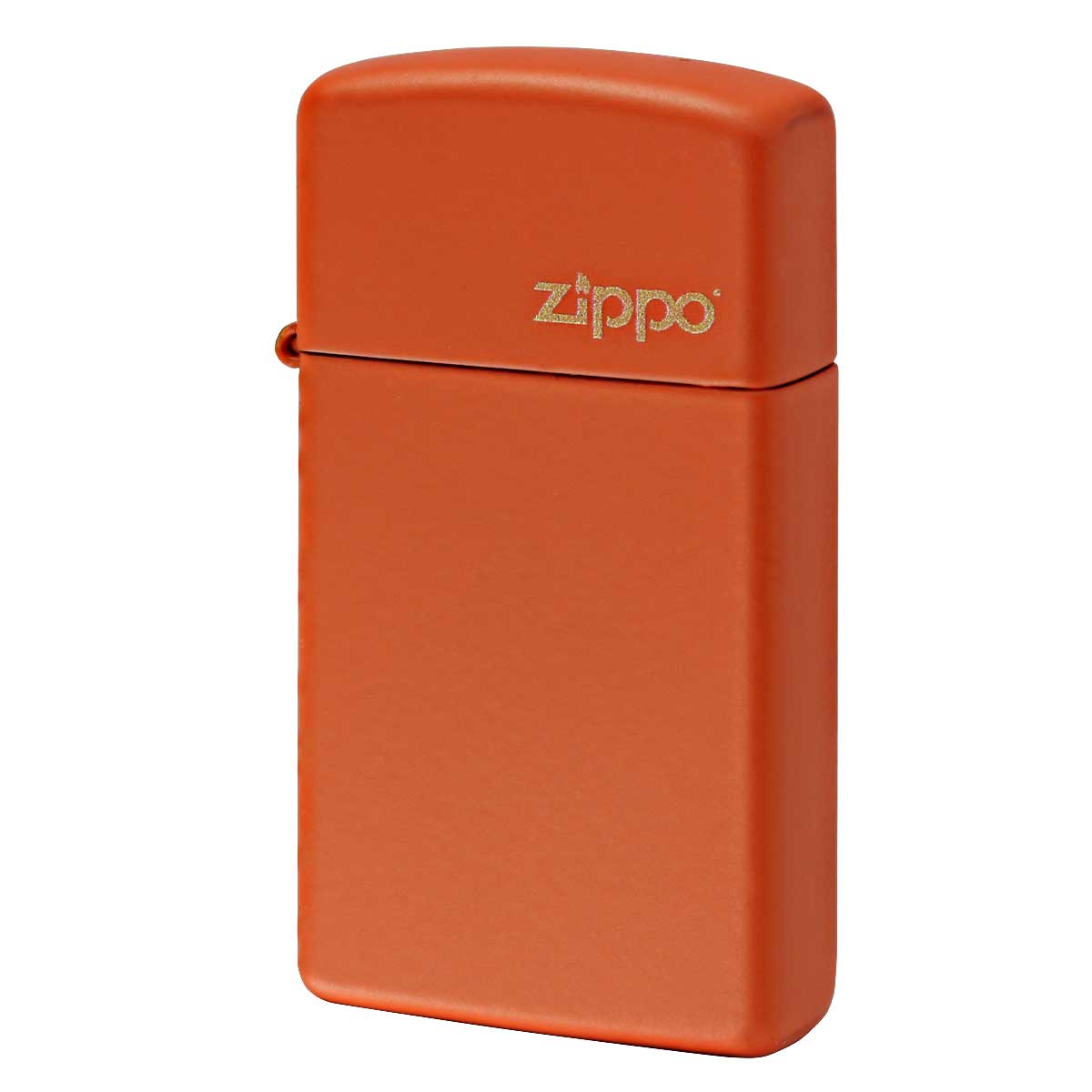 Zippo ジッポー スリム オレンジ マット ジッポ ロゴ SLIM Orange Matte Zippo Logo 1631ZL メール便可