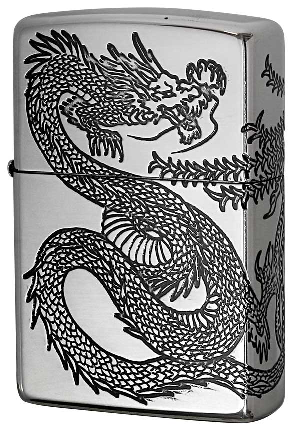 Zippo ジッポー Dragon＆Phoenix 龍 鳳凰 20DH3-SV メール便可