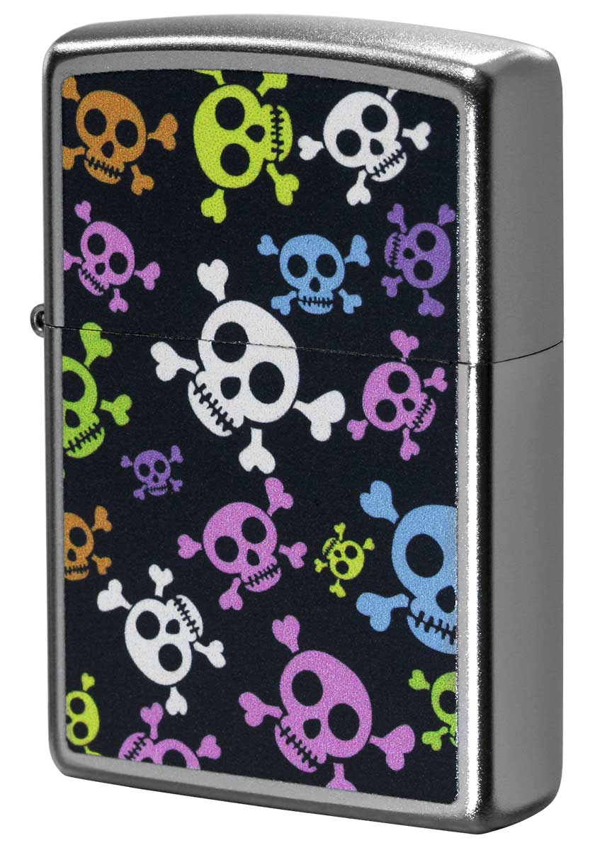 Zippo ジッポー Processing in USA Colorful Skull Z205-411673 メール便可