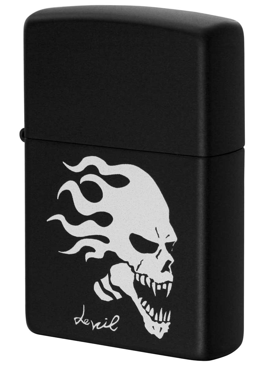 Zippo ジッポー デビル スカル 骸骨 ドクロ Black Devil アメリカ加工 Processing in USA Z218-411679 メール便可