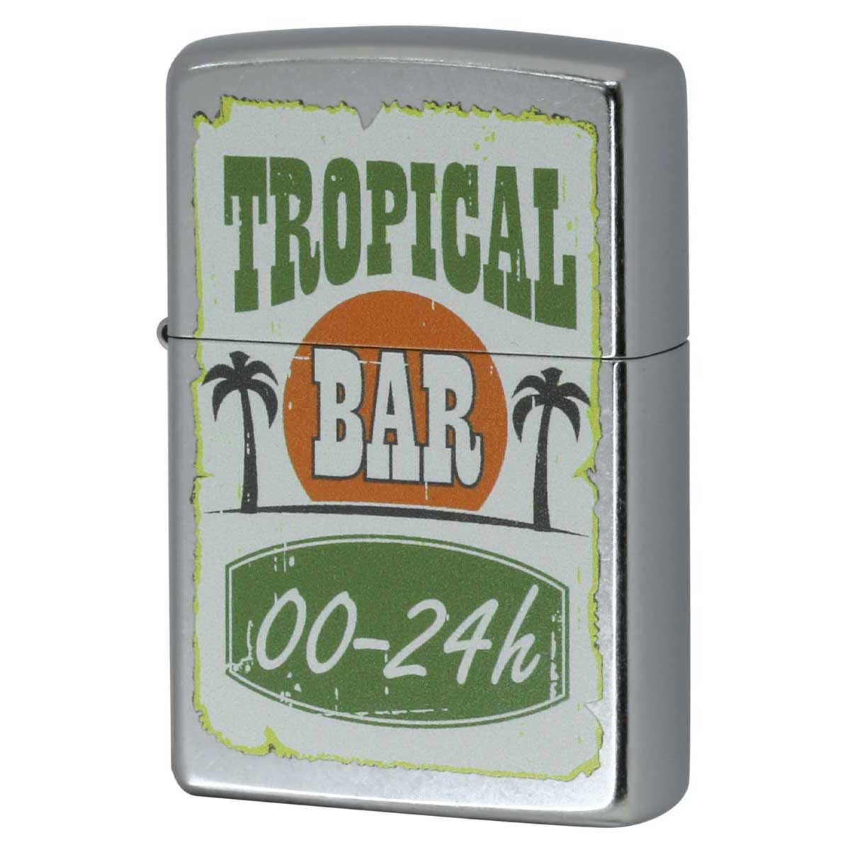 Zippo ジッポー トロピカルバー プリント加工 TROPICAL BAR ＃207 Emboss printing  EP-KD メール便可