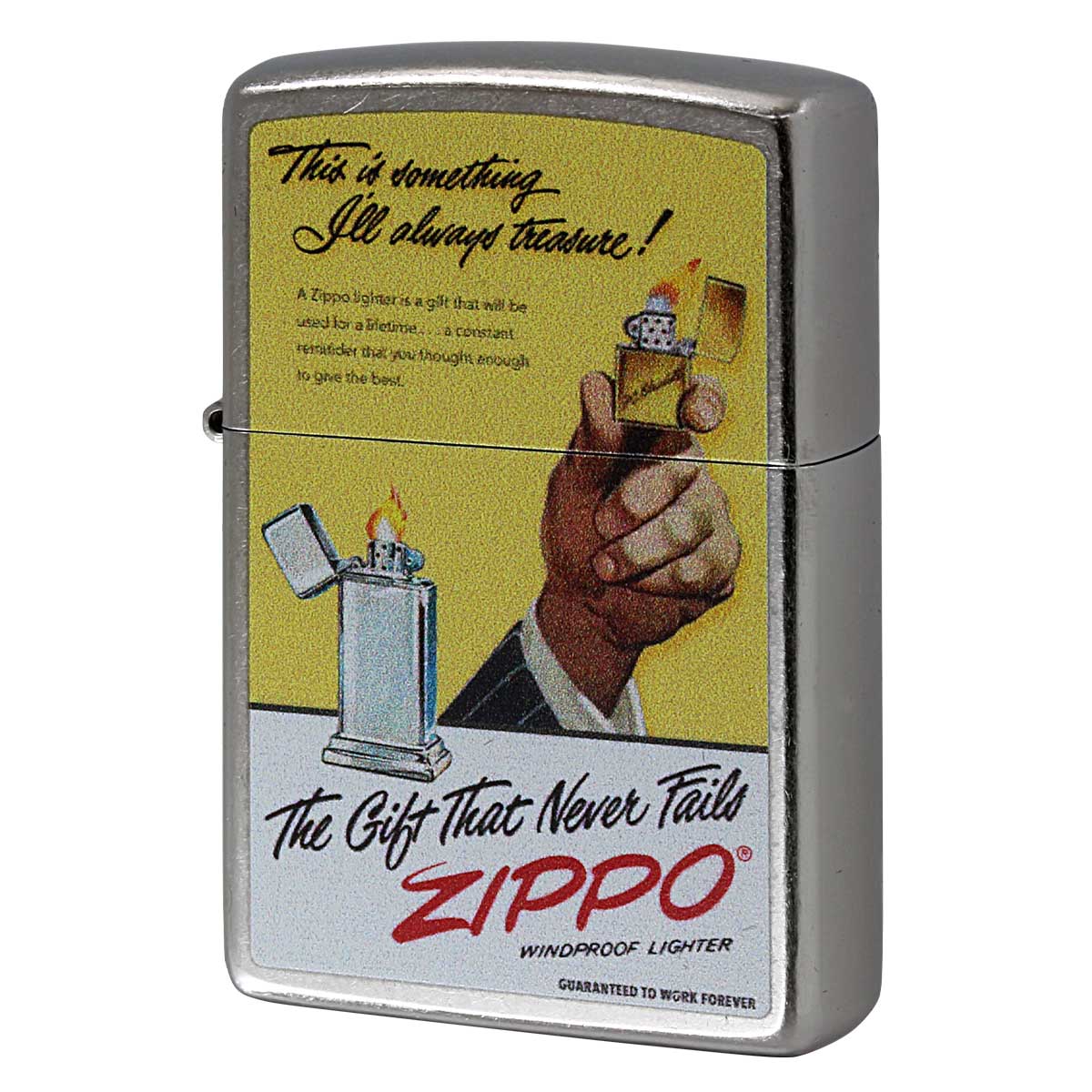 Zippo ジッポー オールドポスター風 The Gift That Never Fails ZIPPO アメリカ加工 Processing in USA Z207-119570 メール便可