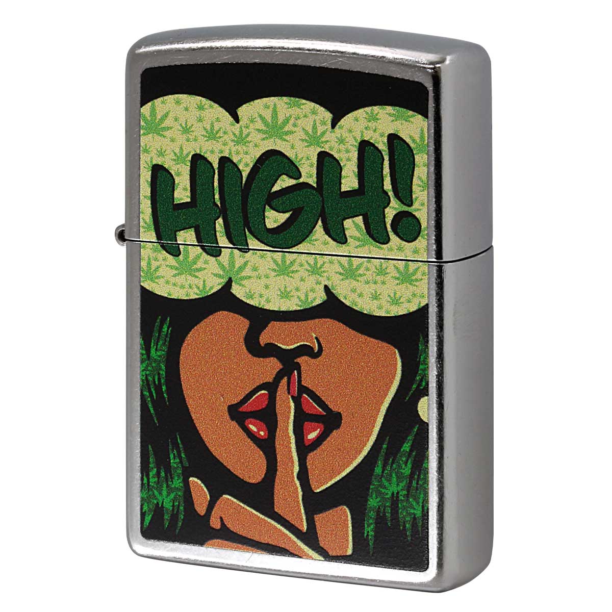 Zippo ジッポー マリファナ Marijuana Leaf HIGH アメリカ加工 Processing in USA Z207-119761 メール便可