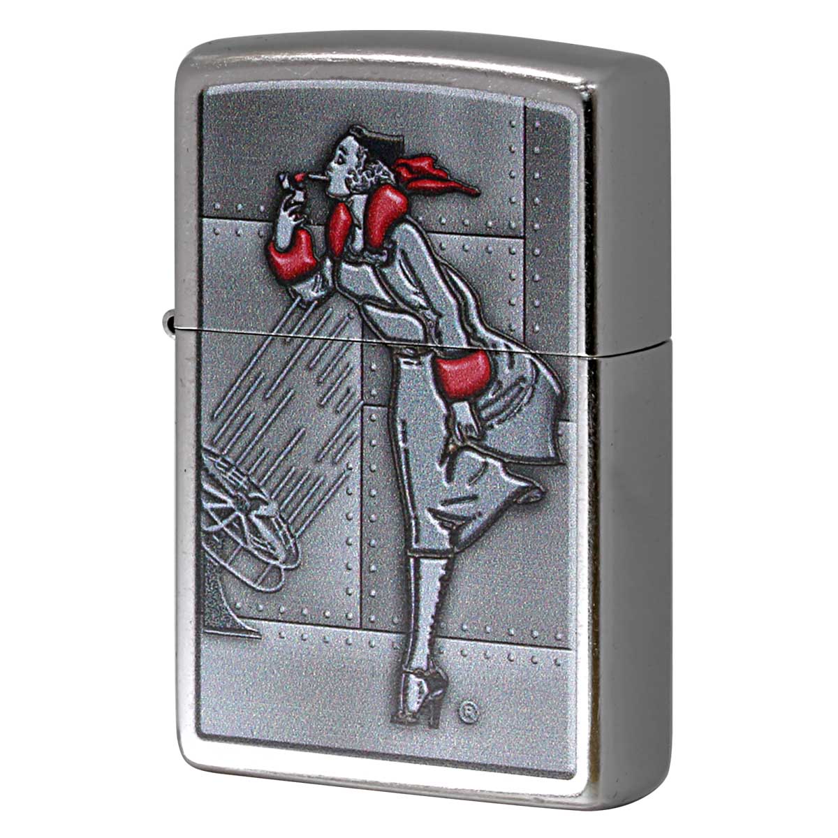 Zippo ジッポー Windy Wind ウインディ 風の中 エンブレム風 Z207-125617 メール便可