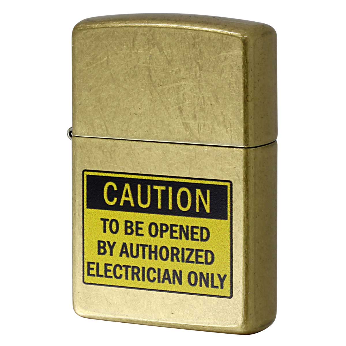 Zippo ジッポー 注意 プレート CAUTION To Be Opened By Authorized Electrician Only  Z48267-125624 メール便可