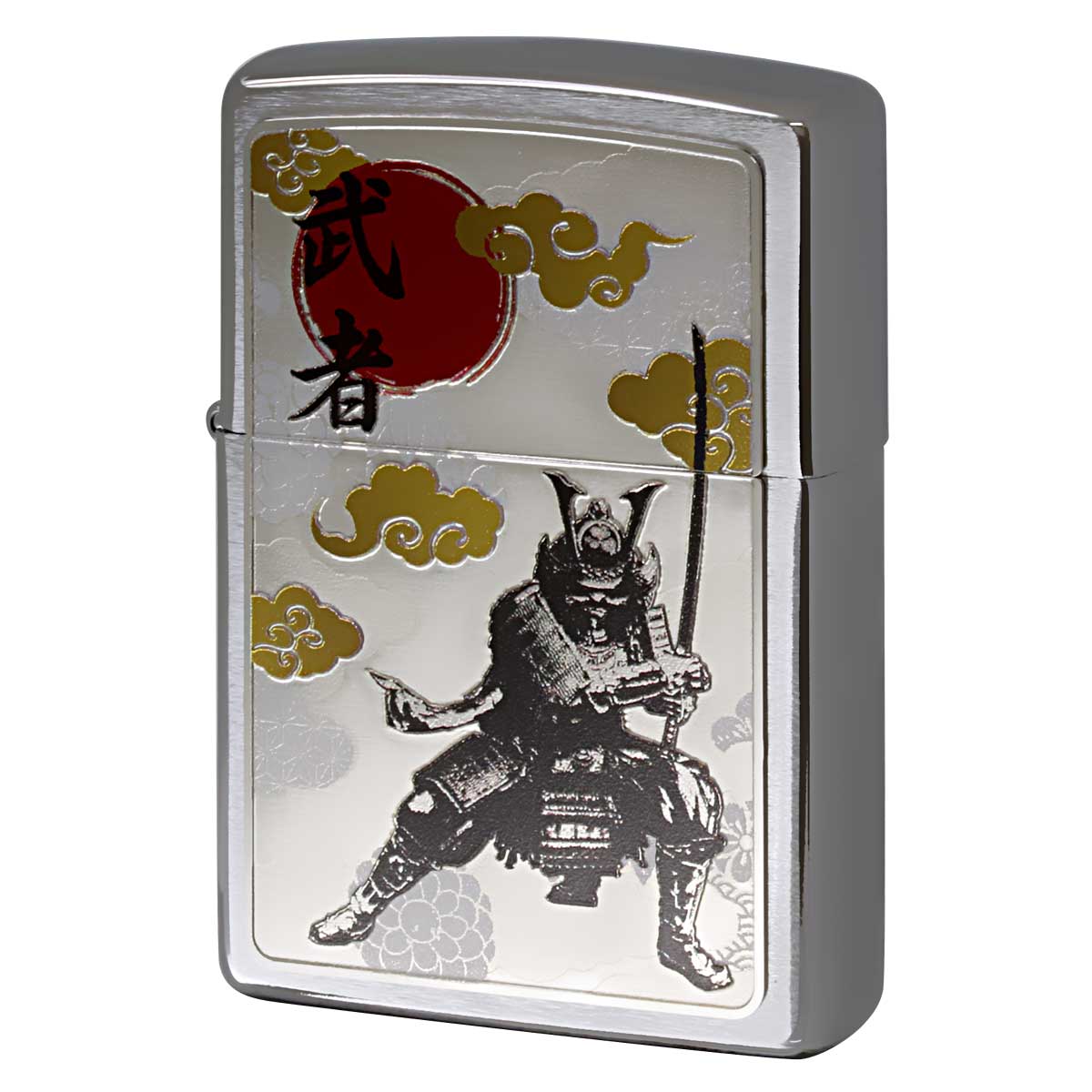 Zippo ジッポー 和柄デザイン プレート 武者 WS-KA メール便可