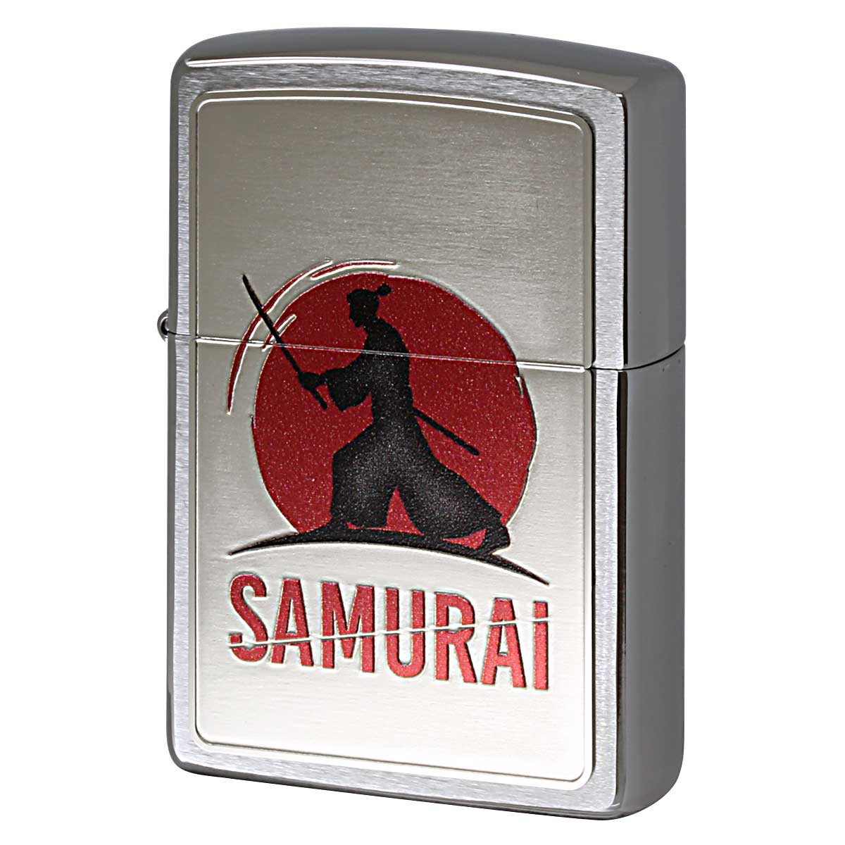 Zippo ジッポー 和柄デザイン プレート 侍 SAMURAI WS-KB メール便可