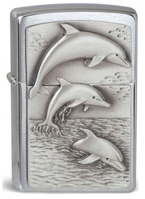 ヨーロッパ直輸入Zippo ジッポー Dolphins 1900456 メール便可