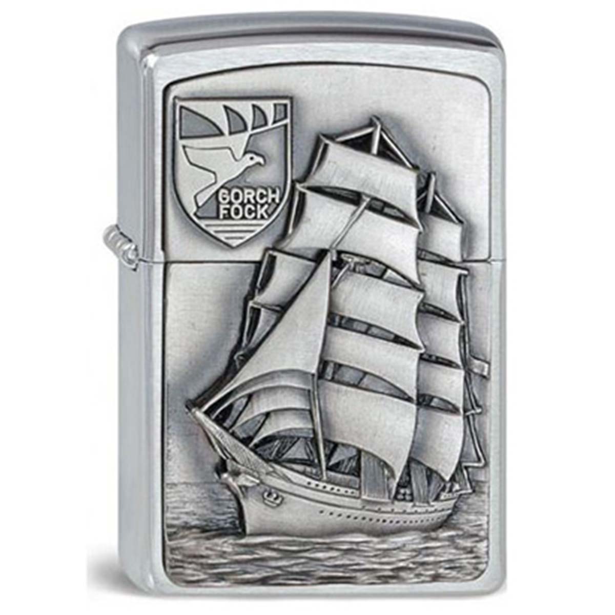 ヨーロッパ直輸入Zippo ジッポー 帆船 ゴルヒ・フォック Gorch Fock エンブレム貼り 1300177 メール便可