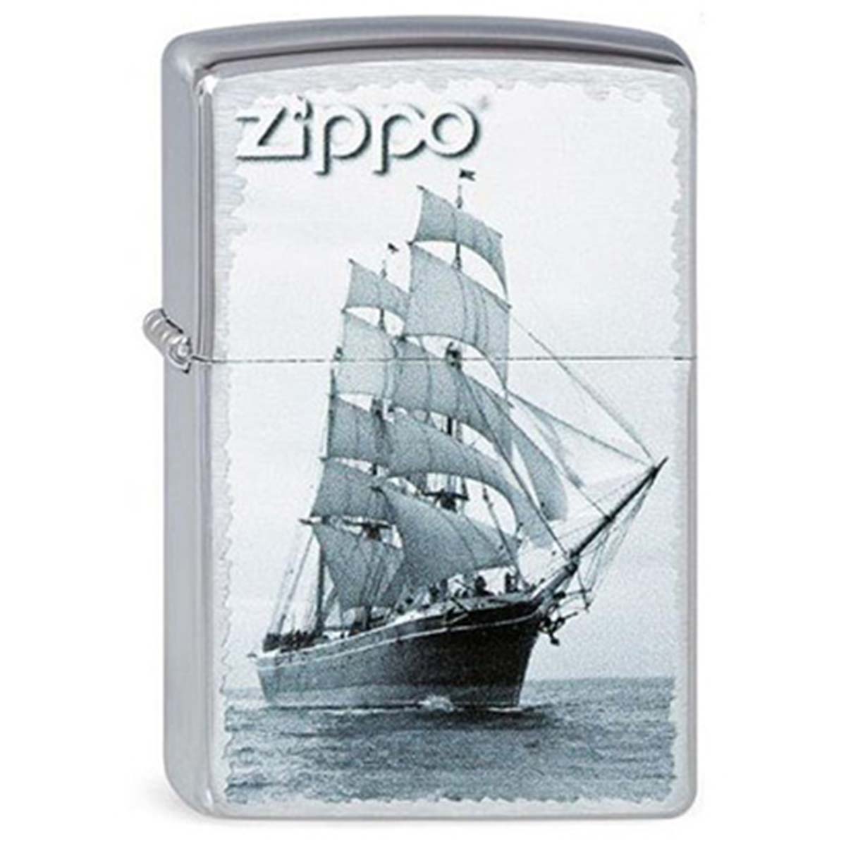 ヨーロッパ直輸入Zippo ジッポー 帆船 Ship on sea プリント加工 2003144 メール便可