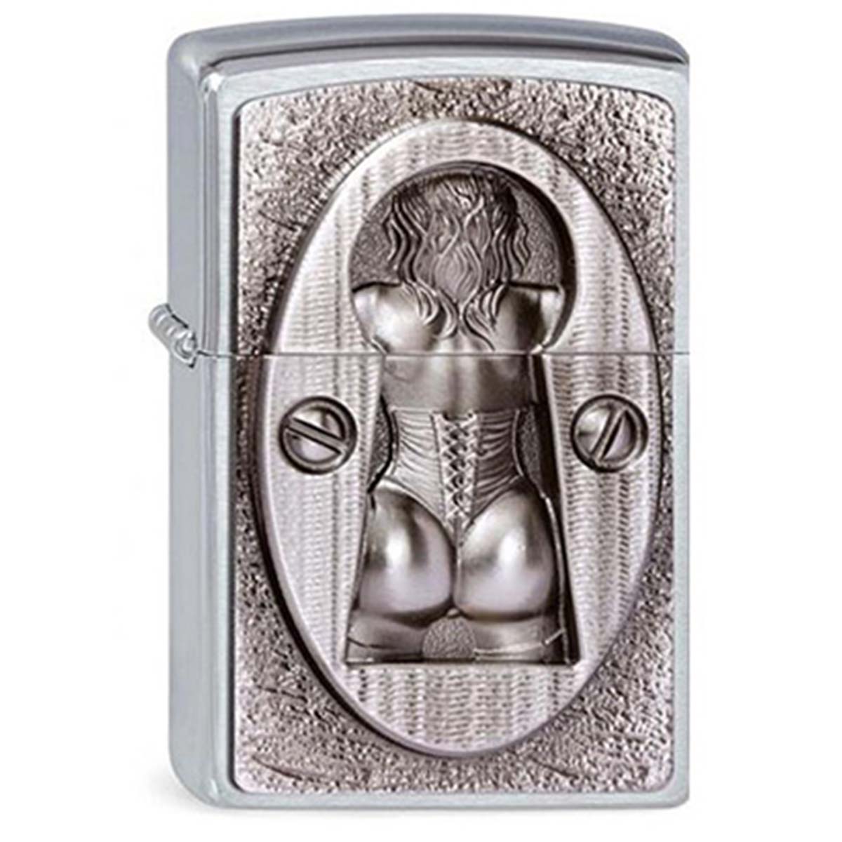 ヨーロッパ直輸入Zippo ジッポー セクシー ガール レディ お尻 ヒップ ストッキング キーホール Keyhole エンブレム貼り 2003077 メール便可