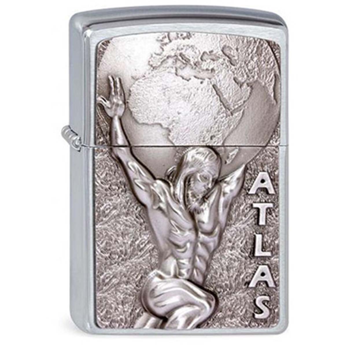 ヨーロッパ直輸入Zippo ジッポー アトラス ギリシャ神話 Atlas エンブレム貼り 2003184 メール便可