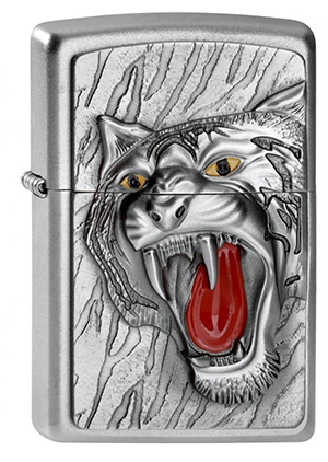 ヨーロッパ直輸入Zippo ジッポー Tiger Head Emblem 2003973