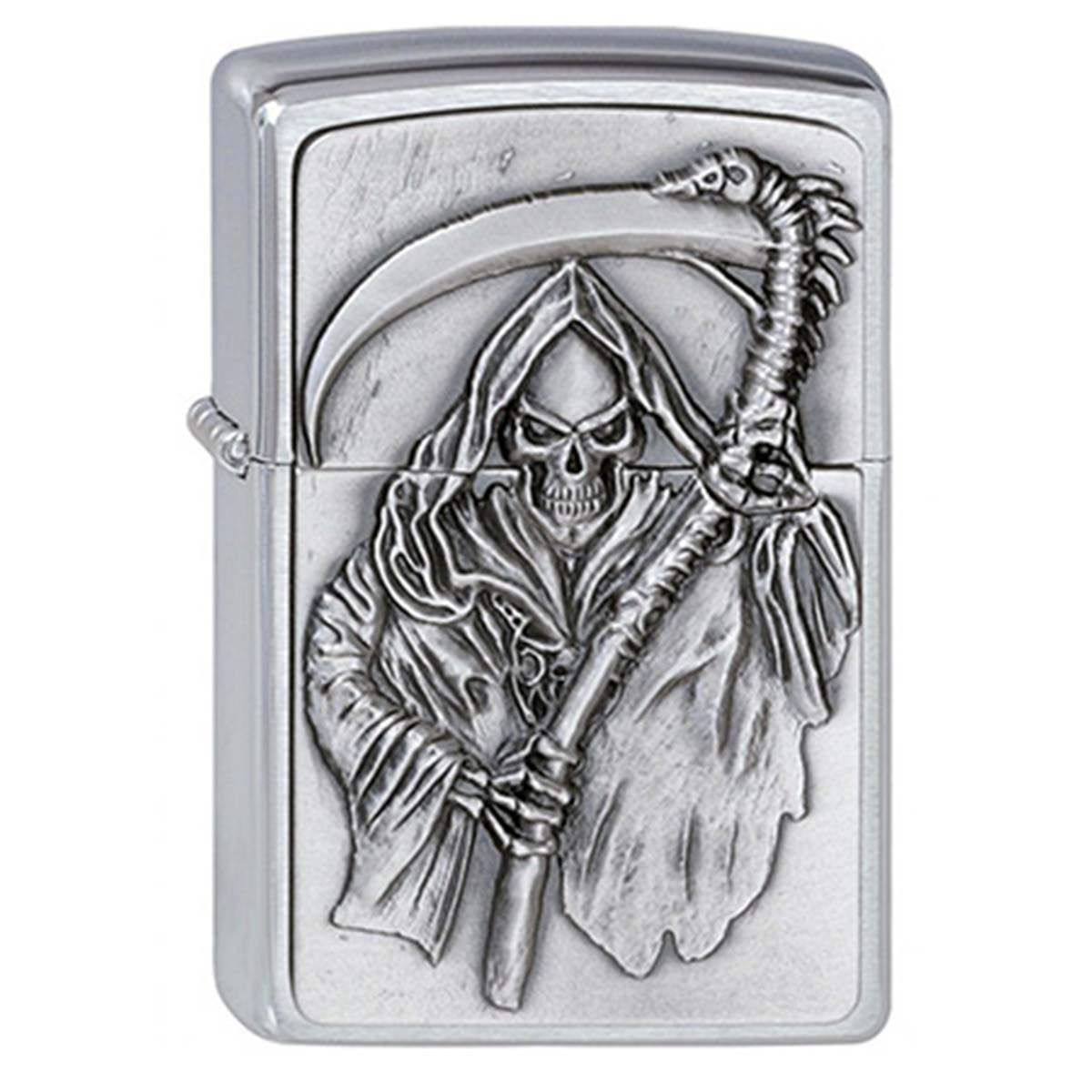 ヨーロッパ直輸入Zippo ジッポー スカル ドクロ 骸骨 死神の呪い Reapers Curse エンブレム貼り 2000856