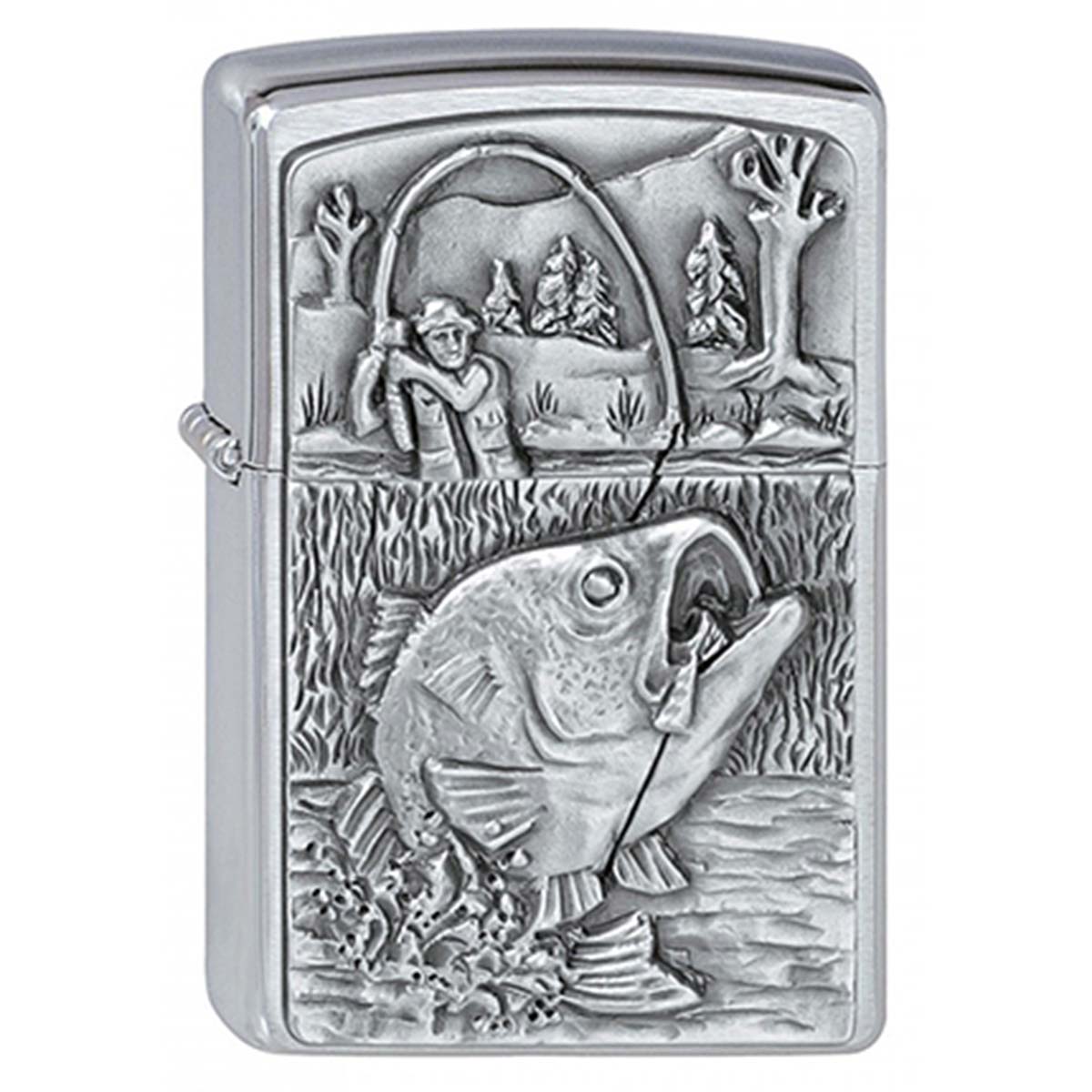 ヨーロッパ直輸入Zippo ジッポー ブラックバス フィシング 釣り Bass Fishing エンブレム貼り 2000407 メール便可
