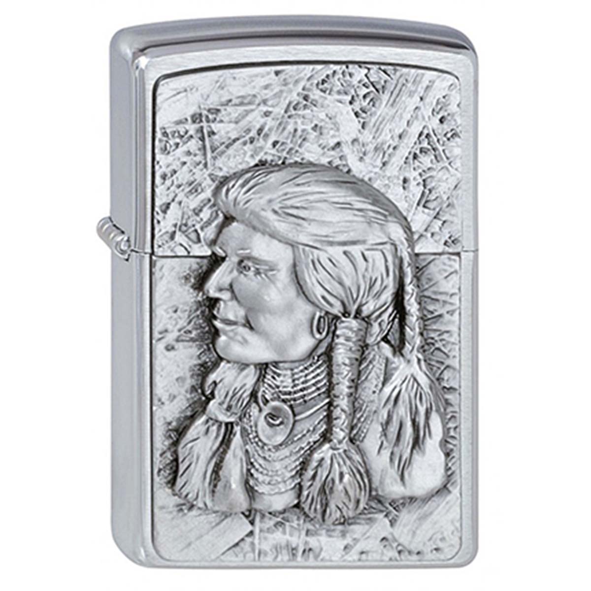 ヨーロッパ直輸入Zippo ジッポー アメリカンインディアン 先住民 Red Indian エンブレム貼り 1300135 メール便可