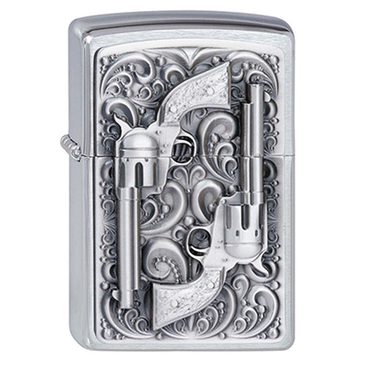 ヨーロッパ直輸入Zippo ジッポー 拳銃 リボルバー Revolver エンブレム貼り 2001654 メール便可