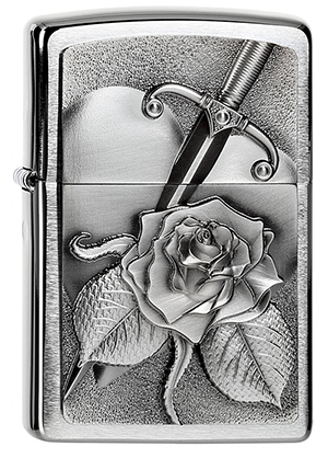 ヨーロッパ直輸入Zippo ジッポー Heart with Rose 2004311