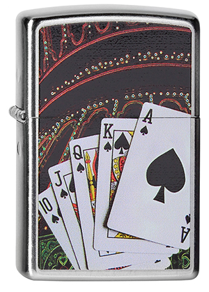 ヨーロッパ直輸入Zippo ジッポー Royal Flush 2004217 メール便可
