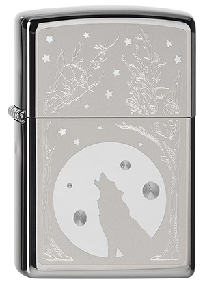 ヨーロッパ直輸入Zippo ジッポー Wolf and Moon 2004219