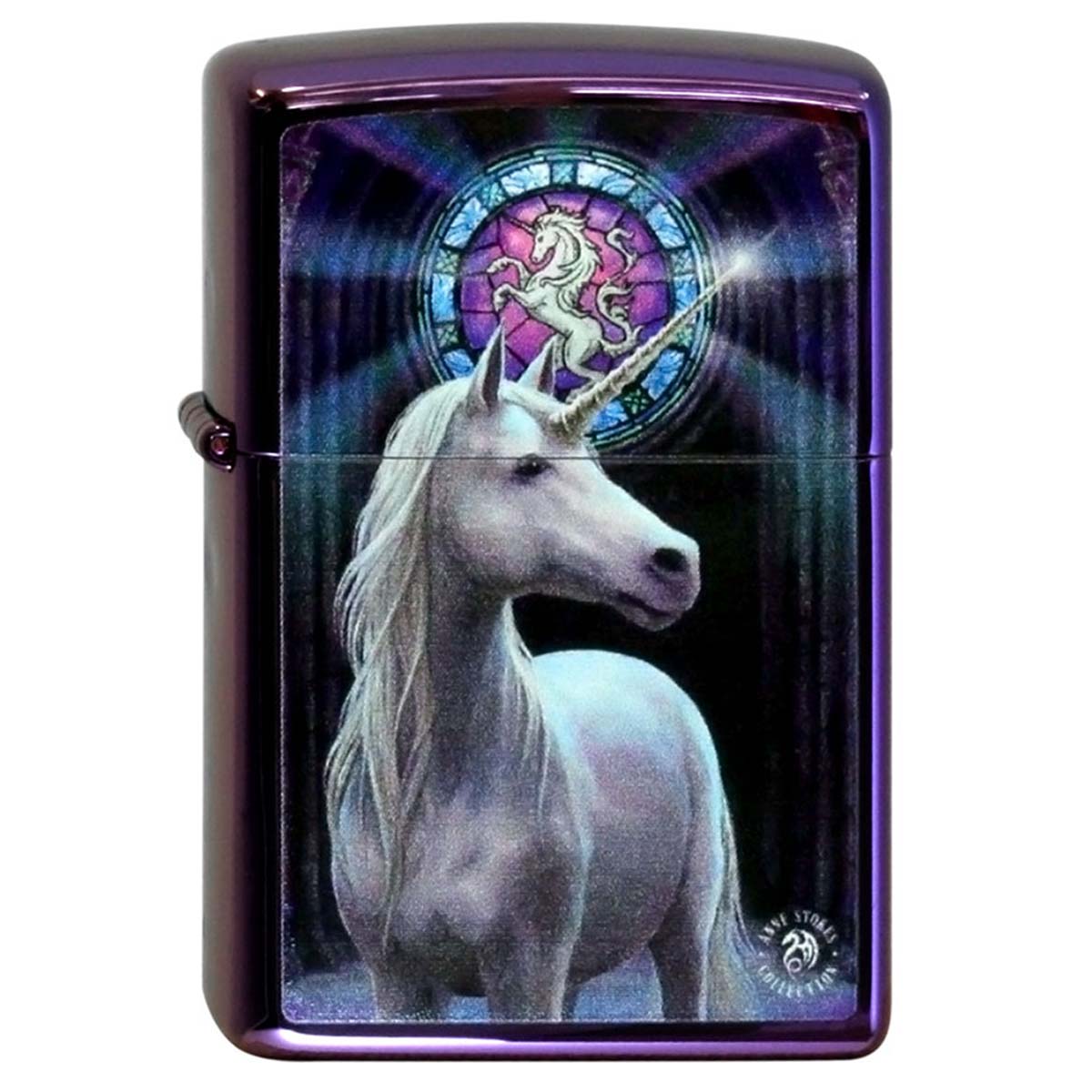 ヨーロッパ直輸入Zippo ジッポー アン ストークス ユニコーン 幻獣 Anne Stokes Enlightenment プリント加工 60000599