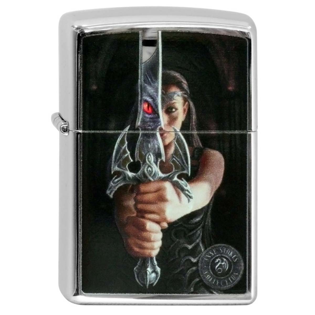 ヨーロッパ直輸入Zippo ジッポー アン ストークス ドラゴン 龍 短剣 Anne Stokes Dragon Reflec プリント加工 60000597