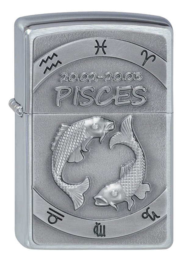 ヨーロッパ直輸入Zippo ジッポー Zodiac Pisces 魚座 2002071 メール便可