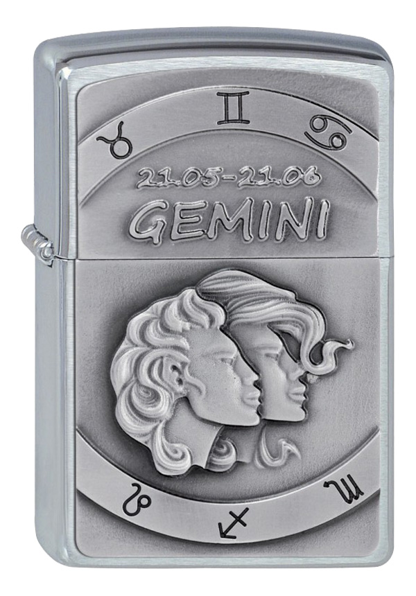 ヨーロッパ直輸入Zippo ジッポー Zodiac Gemini 双子座 2002074 メール便可