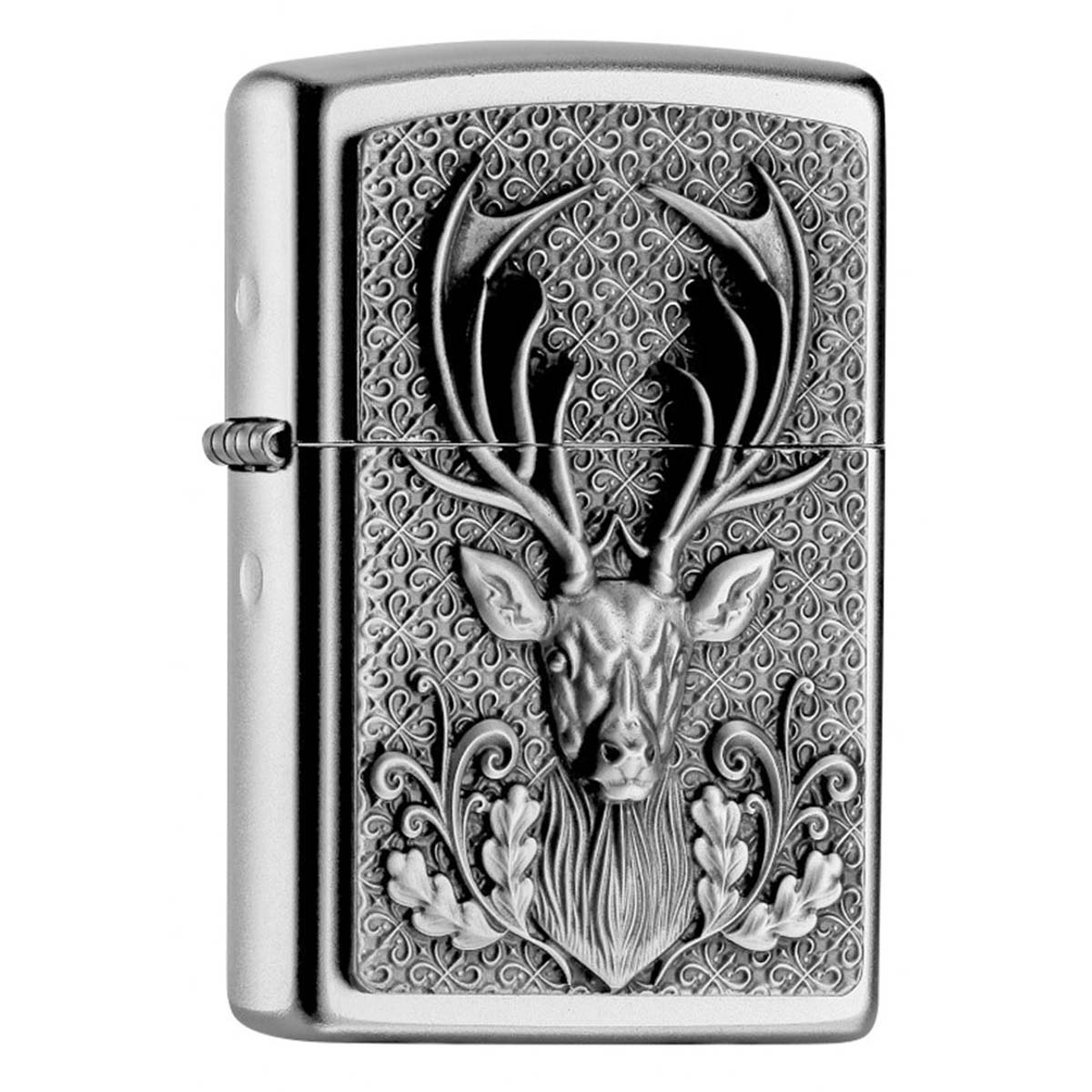 ヨーロッパ直輸入Zippo ジッポー ハンティング・トロフィー 鹿 壁飾り Deer Head Hirsch Emblem エンブレム貼り 2004736 メール便可