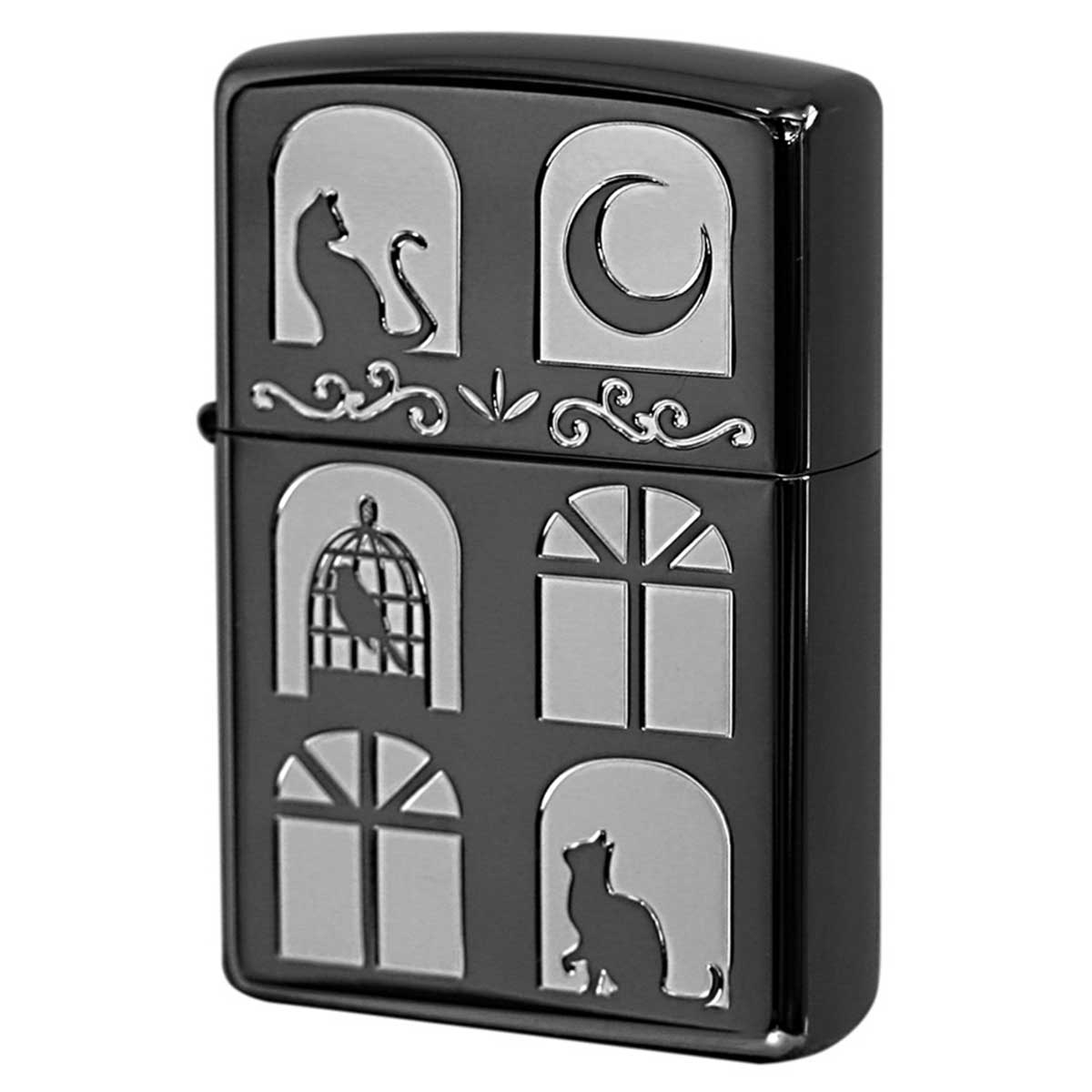 Zippo ジッポー キャットウインドウ ブラック 1201S515 メール便可