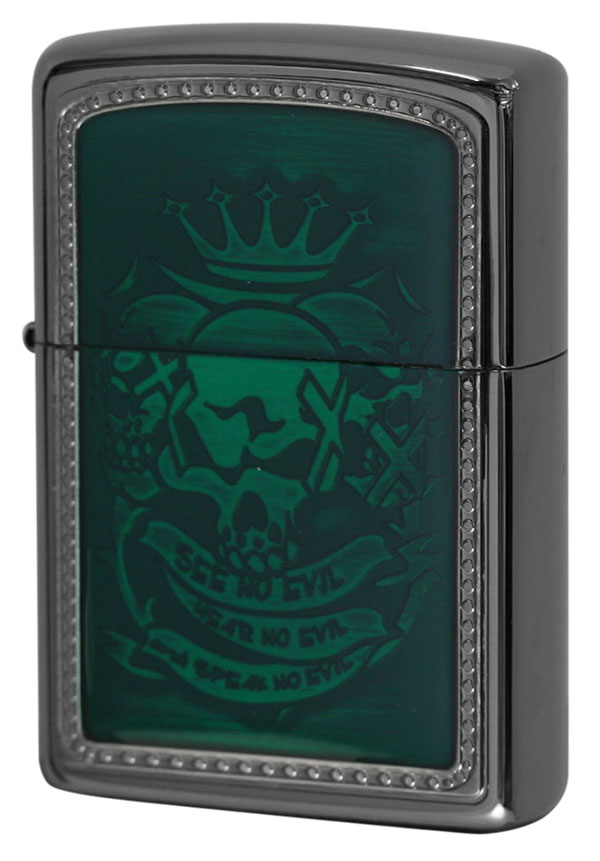 Zippo ジッポー NO EVIL フレーム GR（1201S400） メール便可