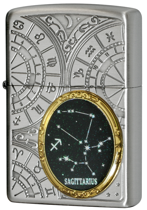 Zippo ジッポー 12星座メタル Constellation Metal 射手座 1201S528 メール便可