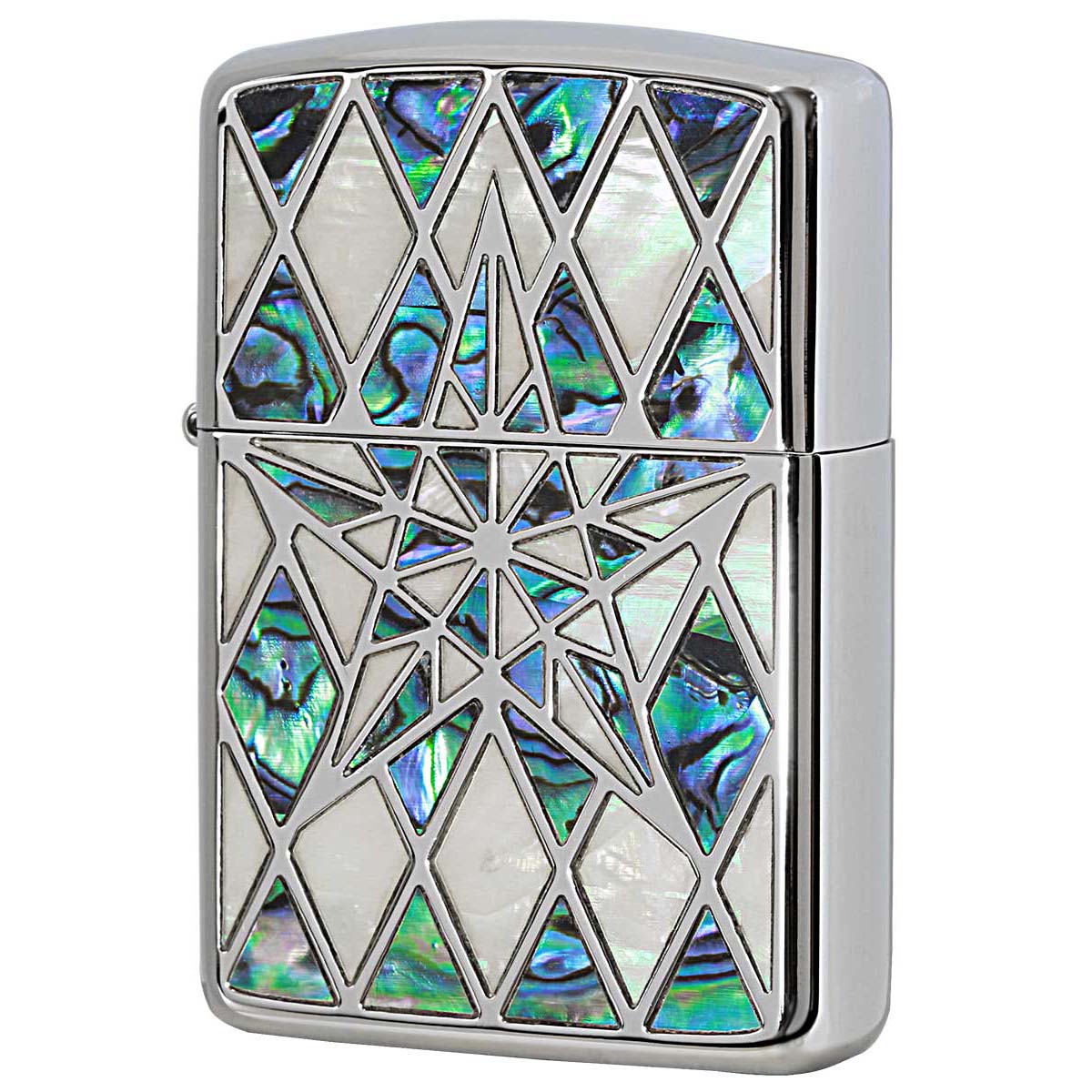 Zippo ジッポー アーマー シェル 貝 スター 星 インレイ 象嵌 シルバー ARMOR SHELL STAR 1201S621