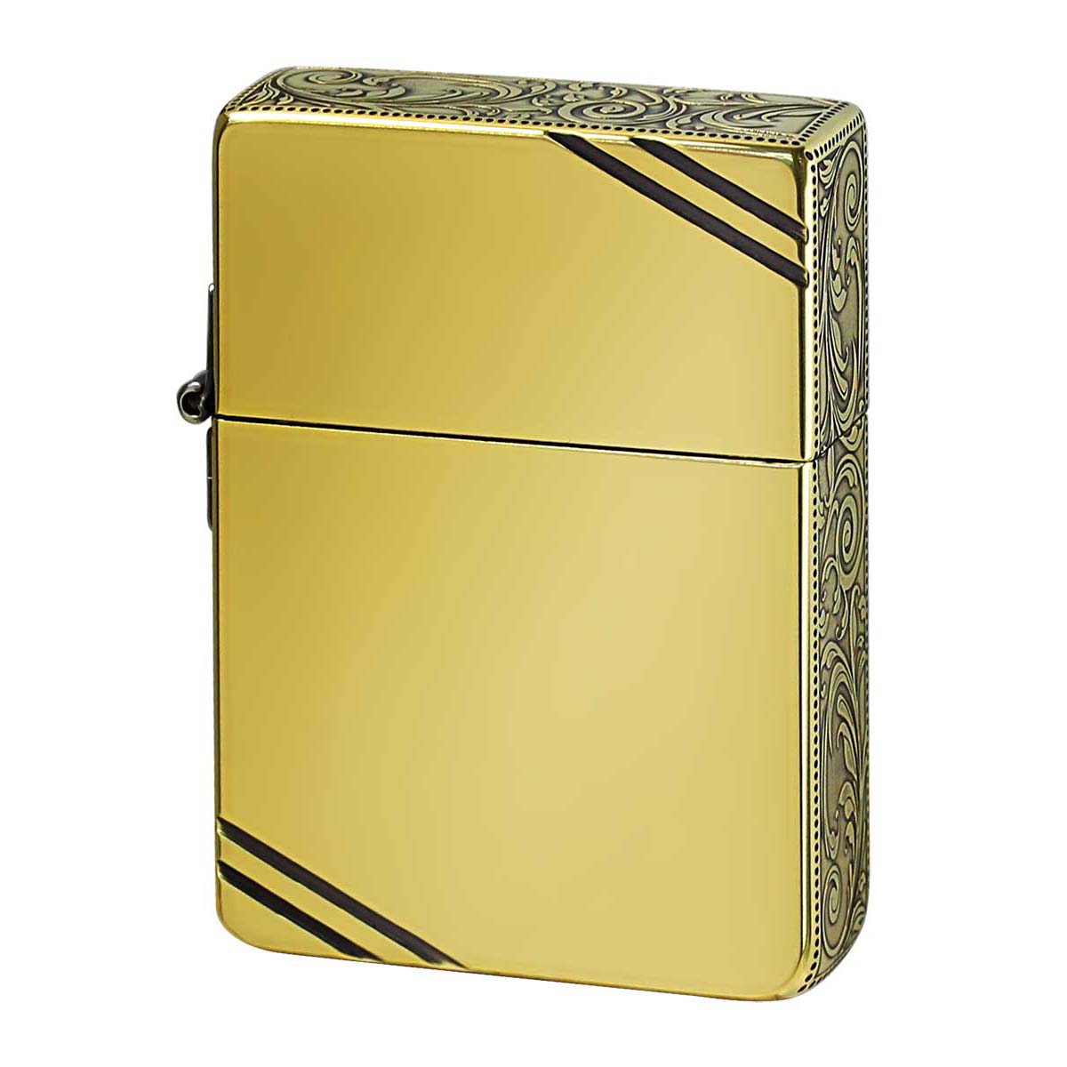 Zippo ジッポー 1935レプリカ ダイアゴナルライン 3面 アラベスク彫刻 唐草 ブラス 1935DL3F DIAGONAL LINE ARABESQUE BS 1201S659