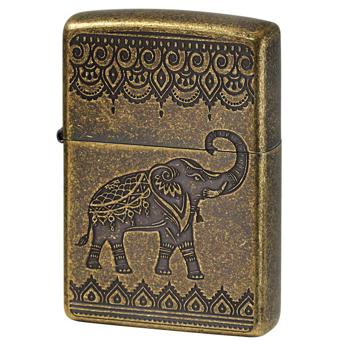 Zippo ジッポー インディアン エレファント 象 ブラス アンテーク風 INDIAN ELEPHANT B 1201S801 メール便可