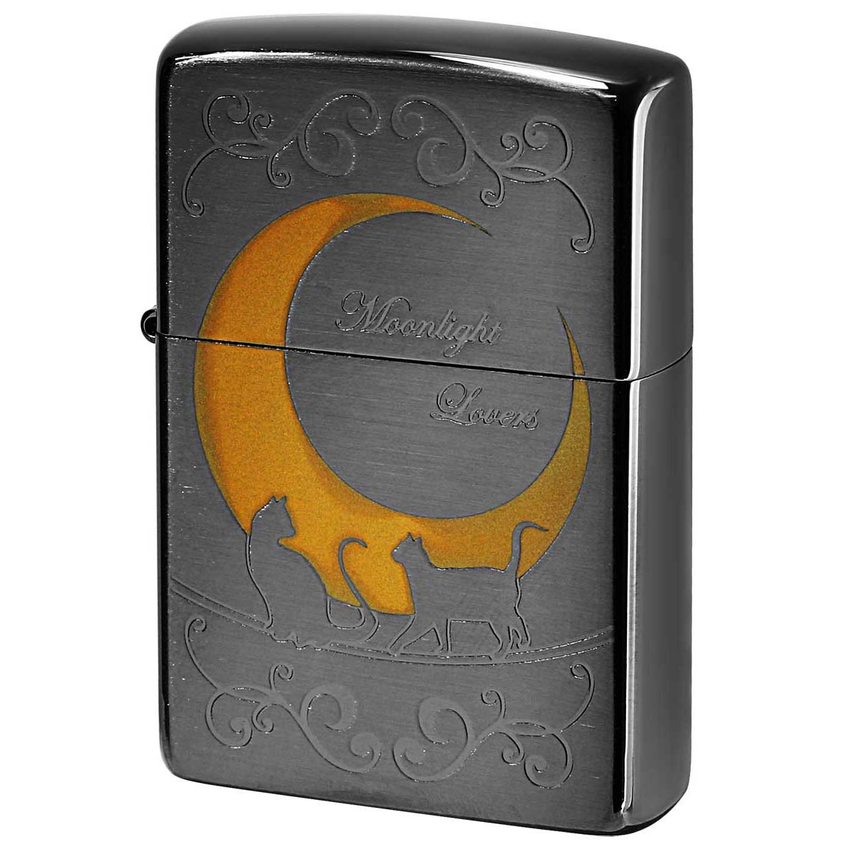 Zippo ジッポー ムーンライトラバーズ ネコ 三日月 猫 シルエット Moonlight Lovers cats A 1201S616