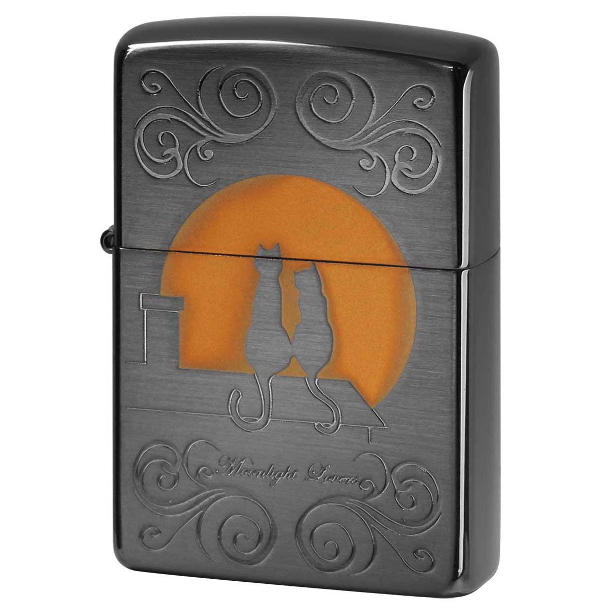 Zippo ジッポー ムーンライトラバーズ ネコ 満月 猫 シルエット Moonlight Lovers cats B 1201S617
