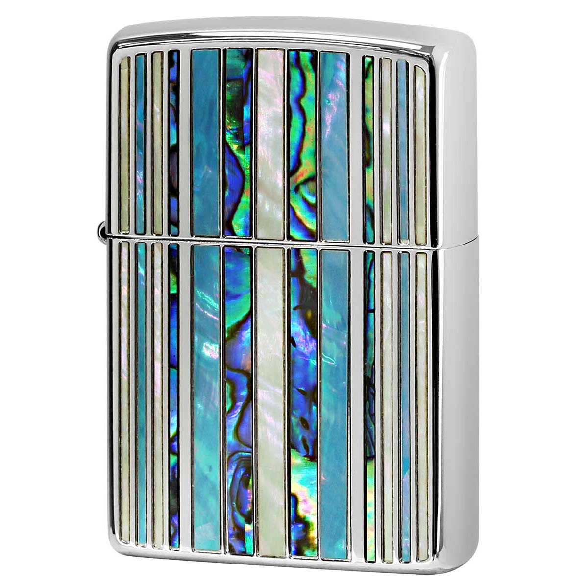 Zippo ジッポー シェル 貝 インレイ 象嵌 ストライプ シルバー SHELL STRIPE SV 1201S831