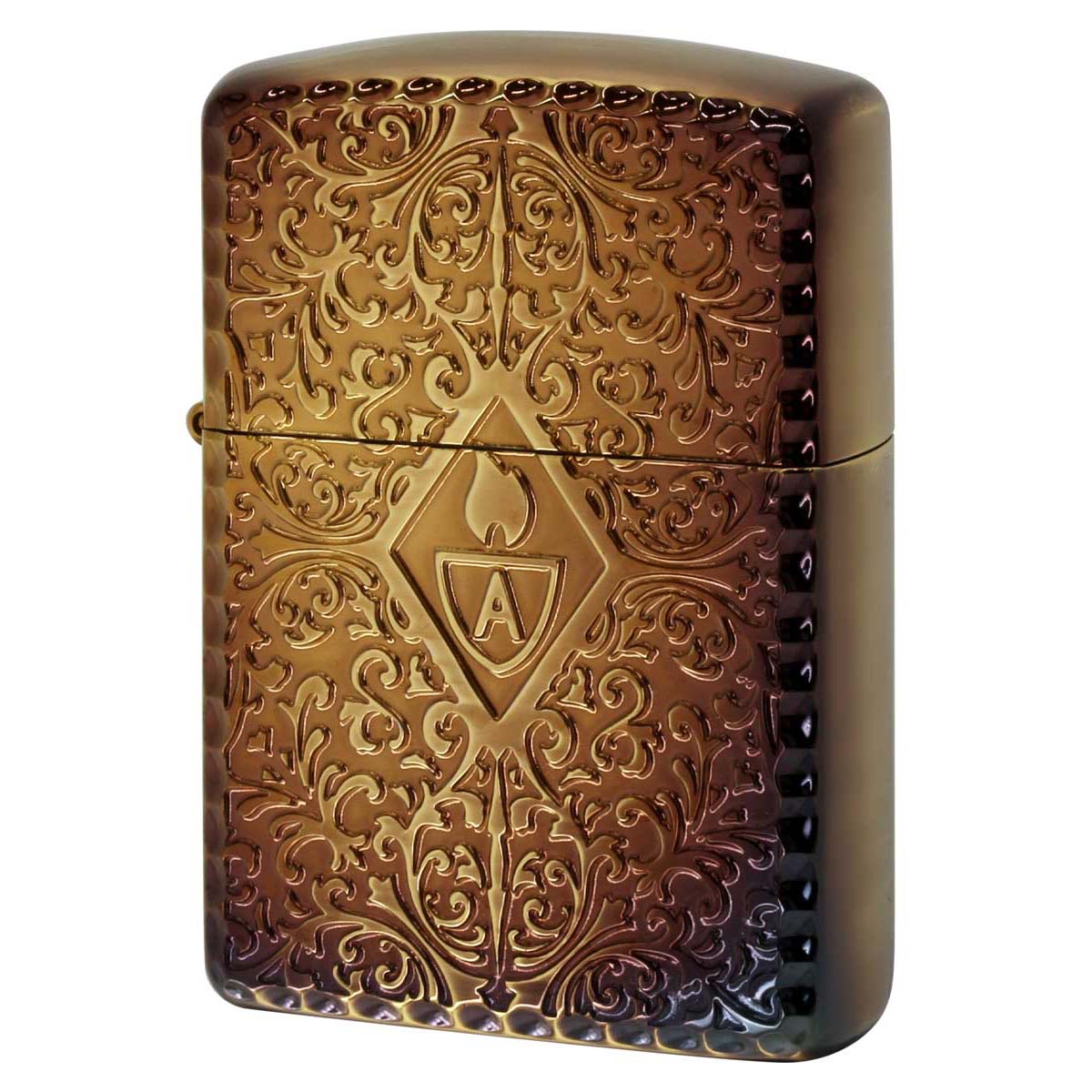 Zippo ジッポー アーマー アラベスク 唐草 コーナーリューター 両面加工 ブラス ARMOR Arabesque 162 BS 1201S851