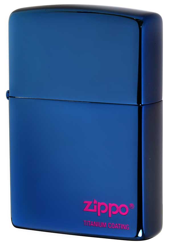 Zippo ジッポー TITANIUM COATING チタニュームコーティング ＃200 ブルーチタン ＃いろは メール便可