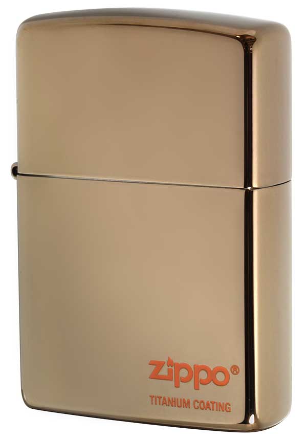 Zippo ジッポー TITANIUM COATING チタニュームコーティング ＃200 ブラウン ＃ほへと メール便可
