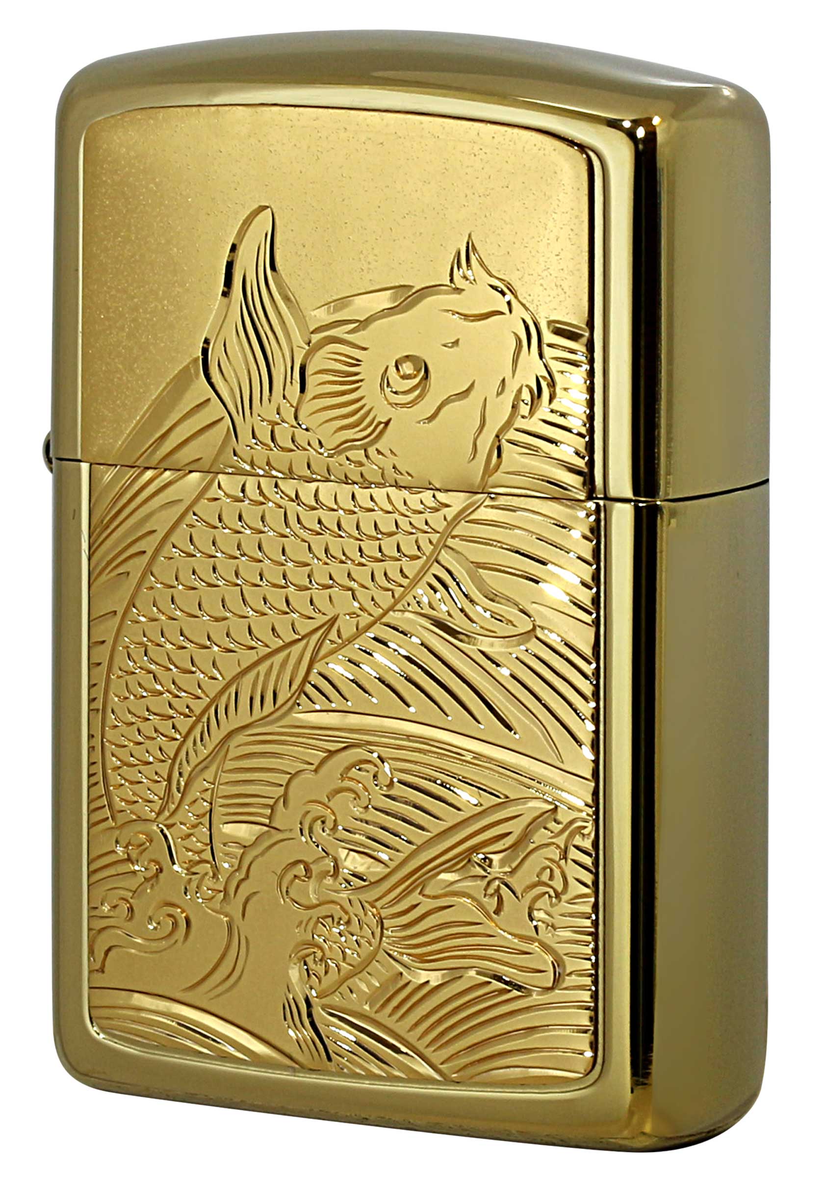 Zippo ジッポー ARMOR アーマー GOLD TITANIUM COATING BODY 鯉W