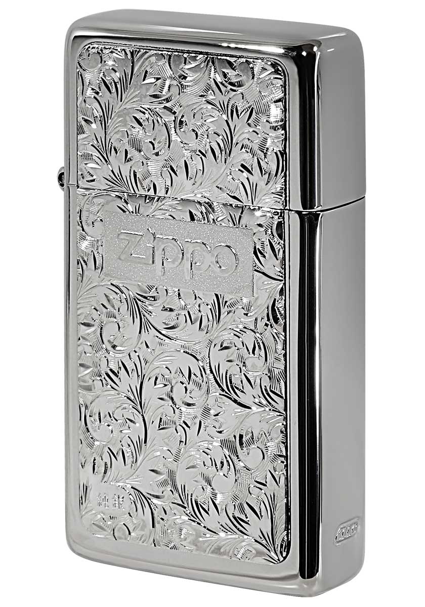Zippo ジッポー SLIM ARMOR スリムアーマー 銀チタン ＃KR-7 メール便可