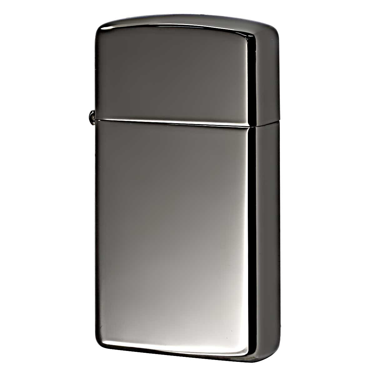 Zippo ジッポー スリム 無地 淡い黒 鏡面 ブラックアイス SLIM Black Ice PVDコーティング No.20492 メール便可