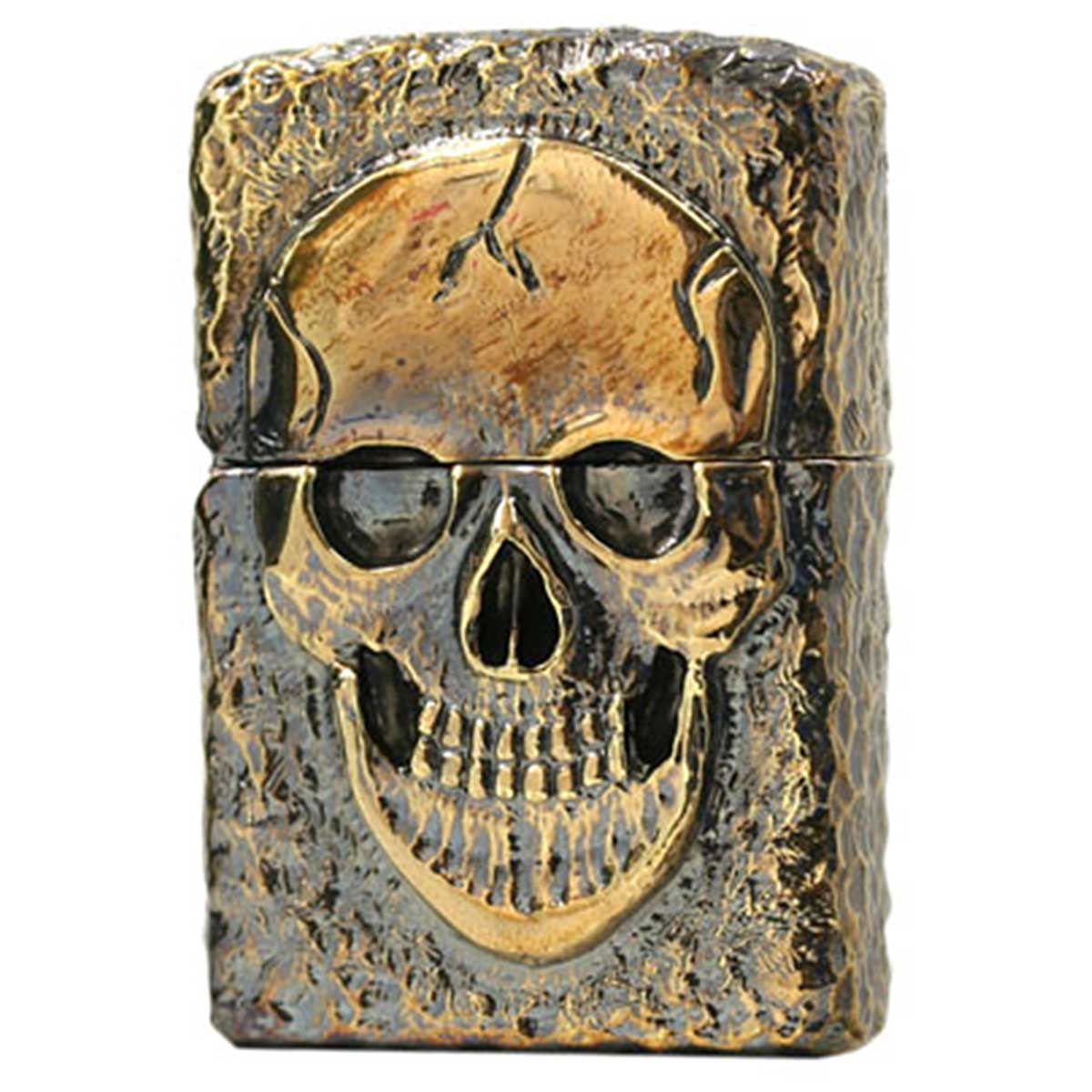 Zippo ジッポー METAL JACKET メタルジャケット スカル ブラス skull-A メール便可