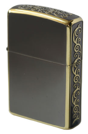 Zippo ジッポー 3E-ARABESQUE （A）GUNMETAL＆Br