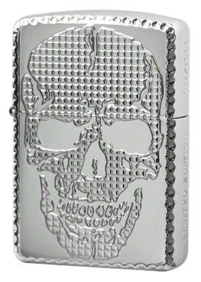 Zippo ジッポー SKULL STUDS （P）Platinum Plate（G・tank）